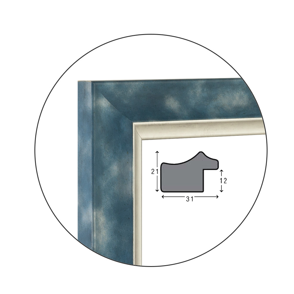 Ramă Fumoso Blu | 3,1 cm